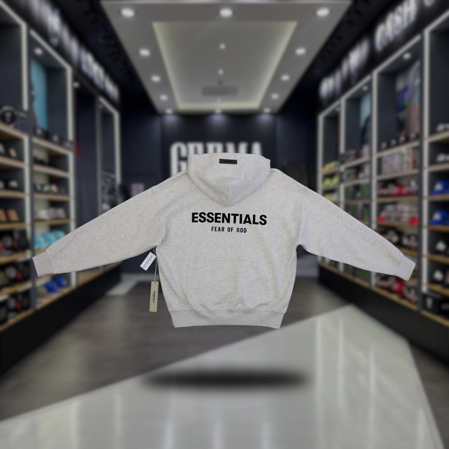 HOODIE ESSENTIALS LIGHT GRAY