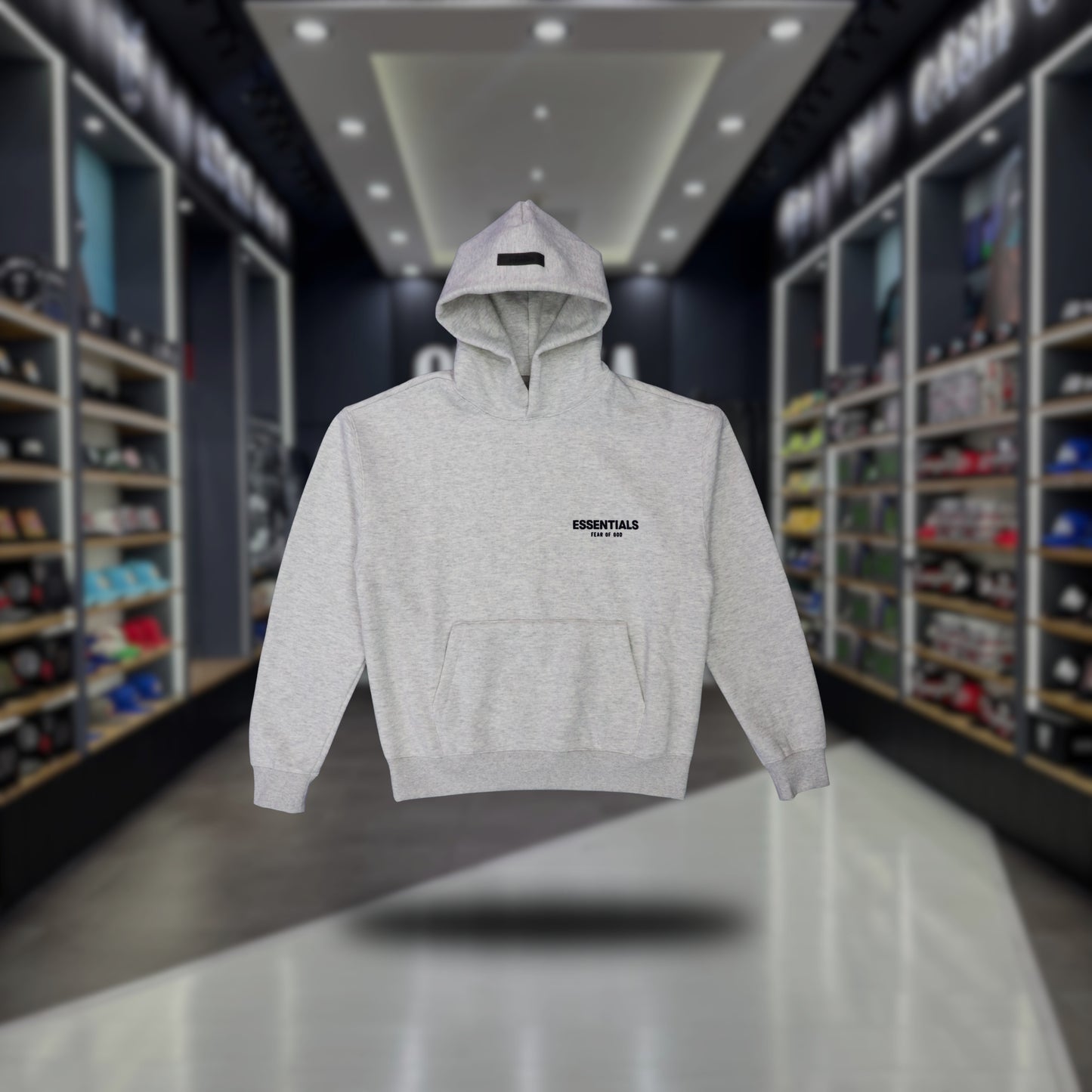 HOODIE ESSENTIALS LIGHT GRAY